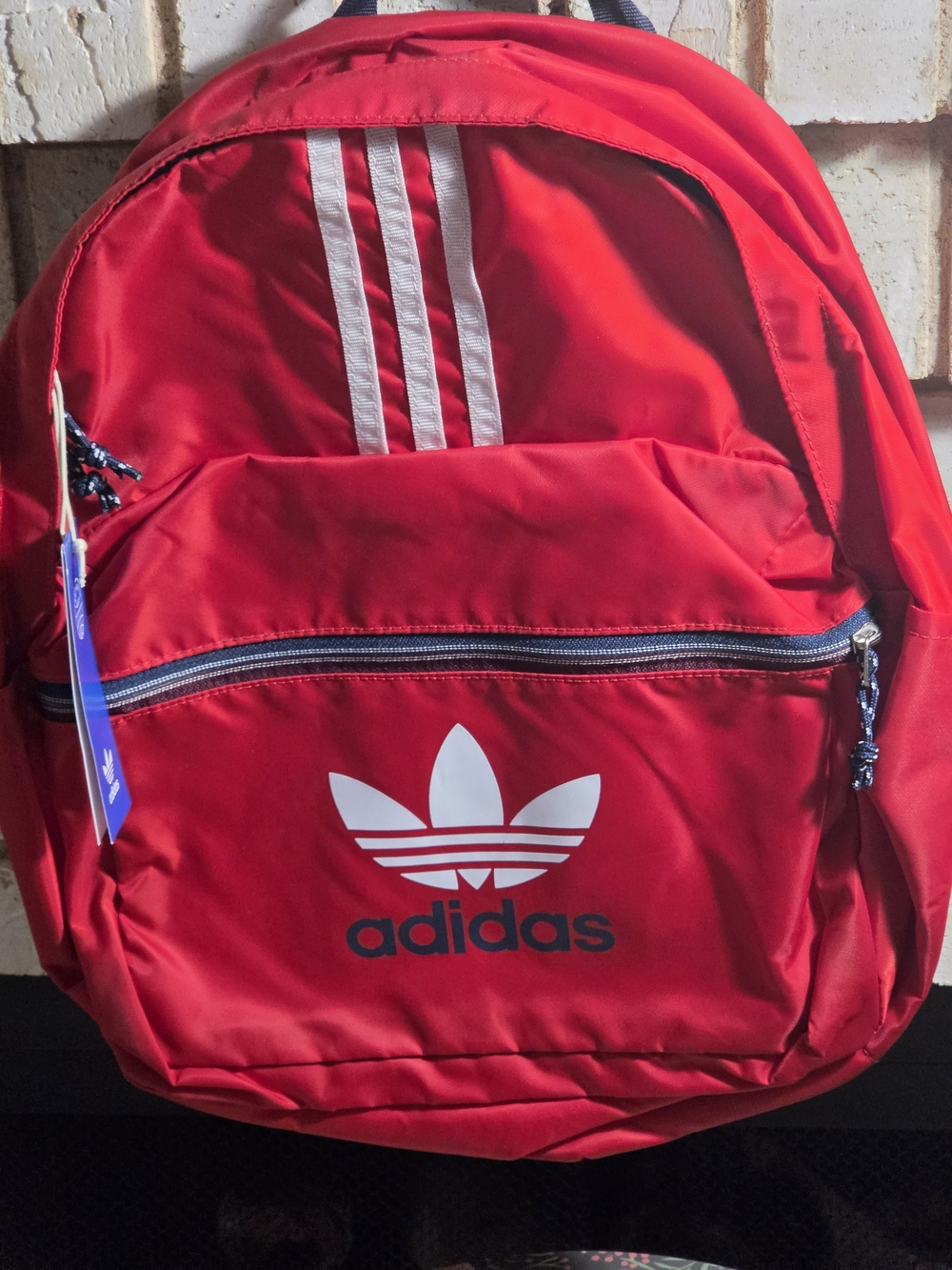 Brand New Adidas Red Classic Full Sized Backpack with White Logo